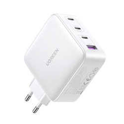 Szybka ładowarka GaN 3xUSB C / USB 100W PPS Ugreen CD226 - biała