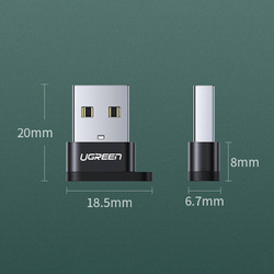 USB C (Buchse) - USB (Stecker) Adapter Ugreen US280 - schwarz