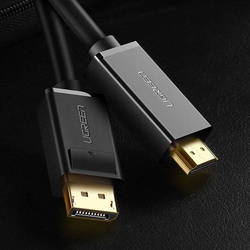 Ugreen Unidirektionales DisplayPort-zu-HDMI-Kabel 4K 30 Hz 32 AWG 1,5 m Schwarz (DP101 10239)