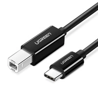 Kabel USB-C 2.0 auf USB-B UGREEN US241 für Drucker, 1m (schwarz)