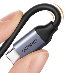 Ugreen USB Typ C (männlich) - USB Typ C PD QC (weiblich) + 3,5-mm-Miniklinke (weiblich) grau (CM231)