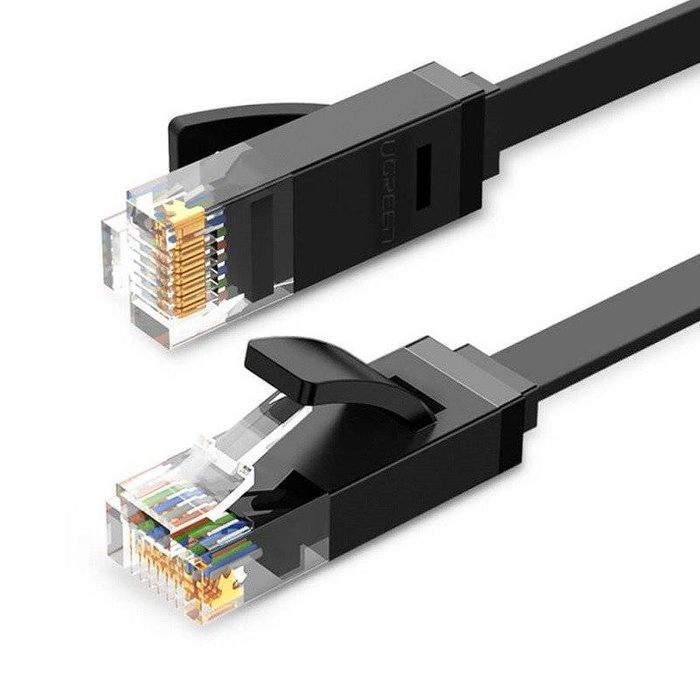 Kabel Sieciowy UGREEN Ethernet RJ45 Cat.6 UTP Płaski 2m Czarny