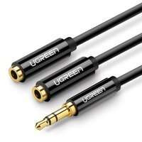 Ugreen cable 3.5 mm headphone splitter mini jack AUX 25cm black (20816)