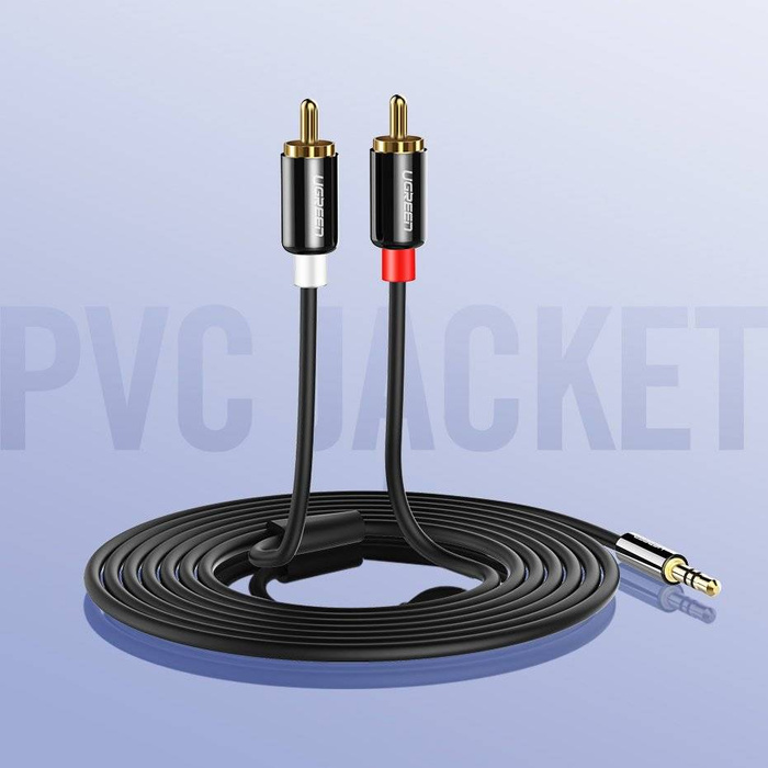 Ugreen cable audio cable 3.5 mm mini jack - 2RCA 2 m black (AV116 10584)