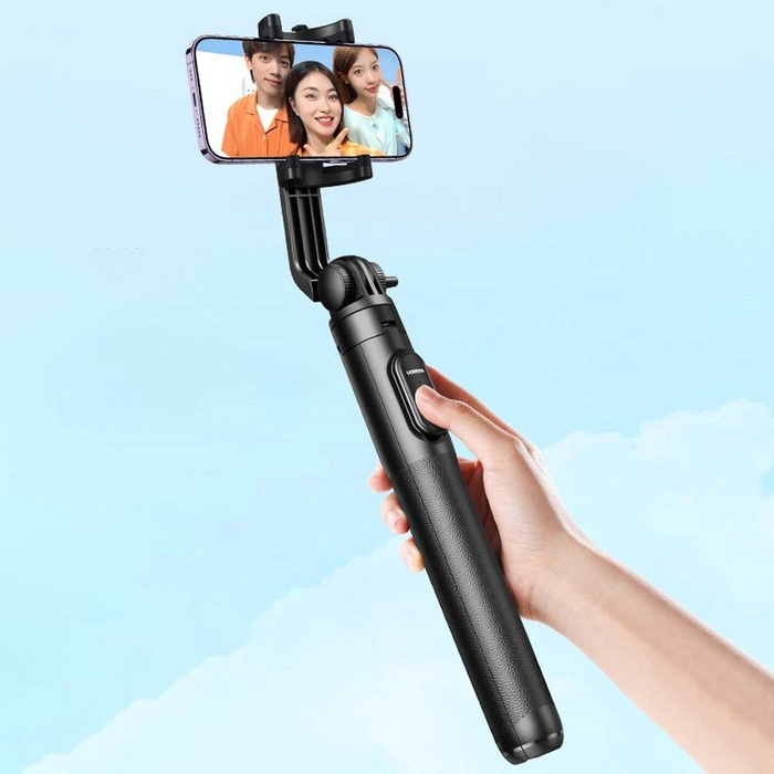 Selfie stick / kijek teleskopowy ze stojakiem i pilotem Bluetooth 1.5m Ugreen LP586 - czarny