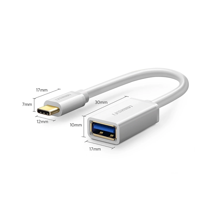 Adapter OTG USB-C 3.0 UGREEN biały