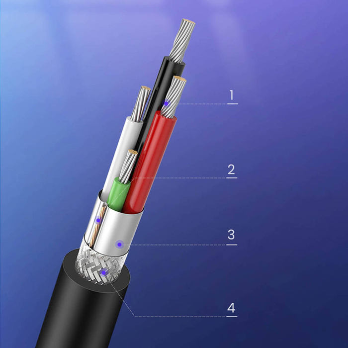 Ugreen kabel przewód do drukarki USB-A - USB-B 480Mb/s 5m czarny (US135)