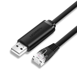 Ugreen console cable USB - Ethernet RJ45 1.5m black (CM204)