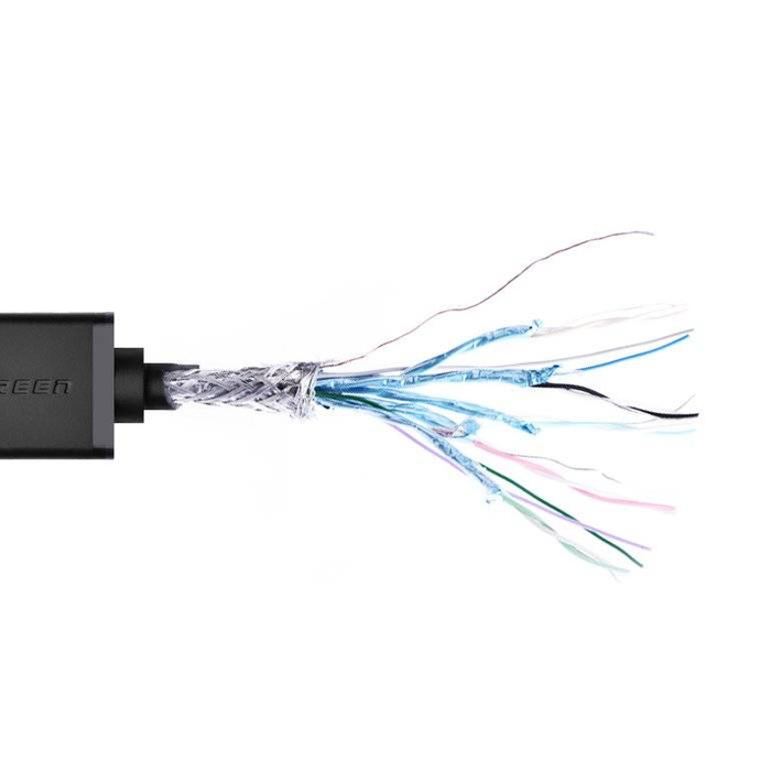 Ugreen kabel adapter przejściówka HDMI (żeński) - mini HDMI (męski) 4K 60 Hz Ethernet HEC ARC audio 32 kanały 22 cm czarny (20137)