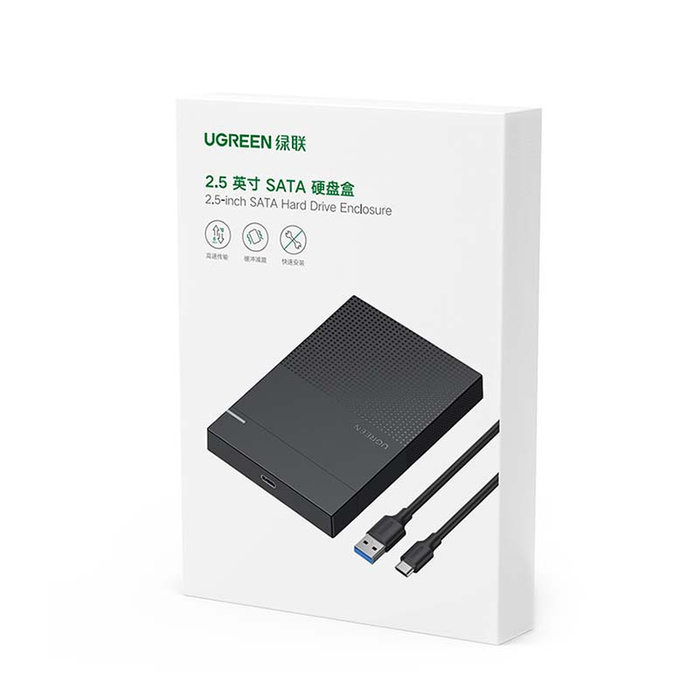 UGREEN CM471 2,5" externes HDD/SSD-Gehäuse, USB-A 3.2 Gen 1 5Gbps (schwarz)