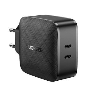 Ladergerät uGREEN CD216 Netzwerkkabel, 2xUSB-C, 66W, PD (schwarz) 70867