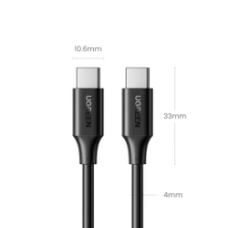 Kabel USB-C do USB-C UGREEN 15177, 1,5m (czarny)