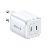 Fast charger GaN 2 x USB-C 45W QC PD Ugreen CD294 - white