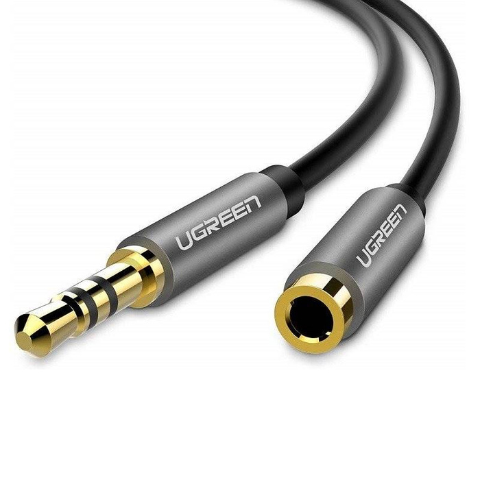 Przedłużacz Audio UGREEN Kabel AUX Jack 3,5 mm 1m Szary