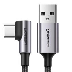 Ugreen US284 50942 USB-A (straight) / USB-C (angled) cable 3A 2m - gray