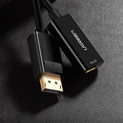 Ugreen Kabel von DisplayPort (männlich) auf HDMI (weiblich) (unidirektional) 1080P 60Hz 12bit Schwarz (40362)