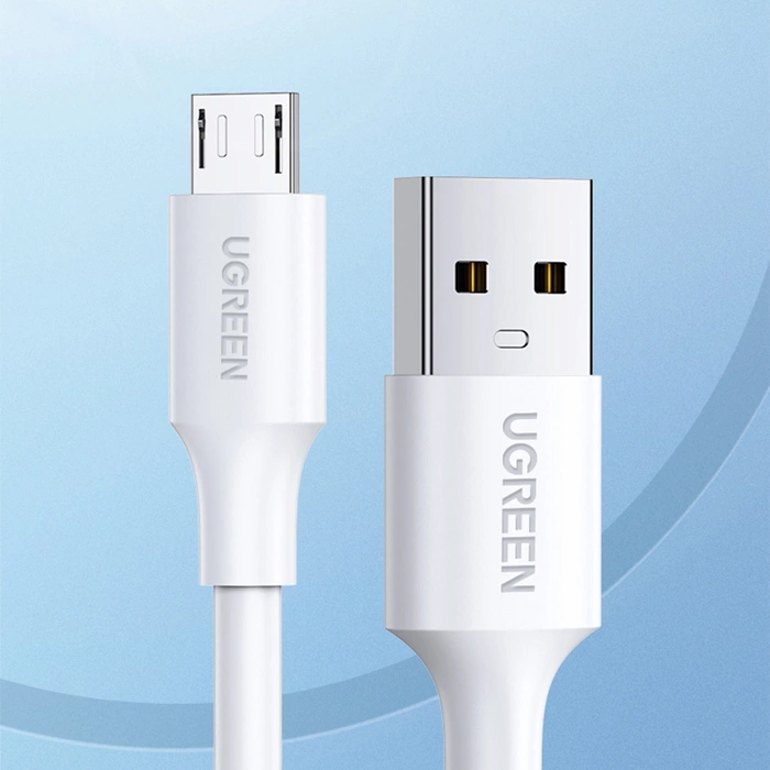 Cable micro USB UGREEN QC 3.0 2.4A 0.25m (white)