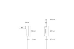 Ugreen Flachkabel AUX Audiokabel 3,5 mm Miniklinke 1m silber (10597)