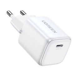 [PO ZWROCIE] Szybka ładowarka sieciowa GaN USB-C 30W PD Ugreen Nexode Mini biała