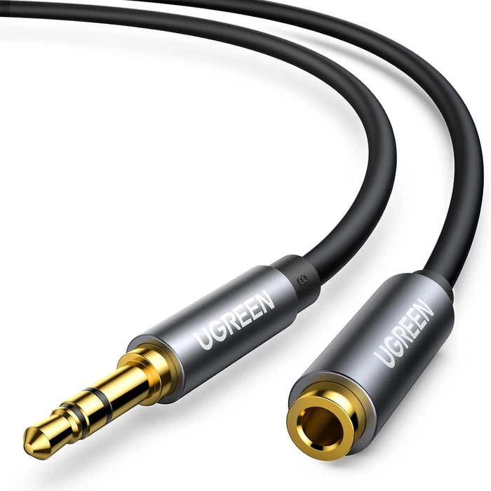 Przedłużacz audio AUX UGREEN kabel jack 3,5 mm, 5m (czarny) AV118