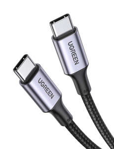 Kabel USB-C do USB-C UGREEN US316, 100W, 1m (czarny) 70427B