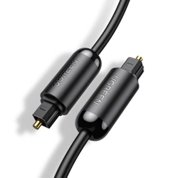 Ugreen optisches Kabel Audiokabel 2 m digitales Lichtwellenleiter Toslink SPDIF grau (70892)