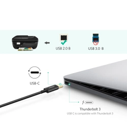 Kabel USB-C 2.0 do USB-B UGREEN US241 do drukarki, 1m (czarny)