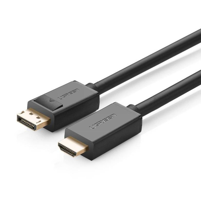 Ugreen Unidirektionales DisplayPort-zu-HDMI-Kabel 4K 30 Hz 32 AWG 1,5 m Schwarz (DP101 10239)