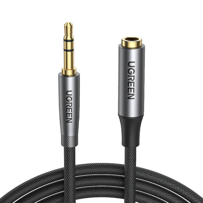 Przedłużacz audio AUX jack UGREEN AV190 3.5mm, 2m (czarny)