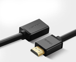 Ugreen kabel przewód przedłużacz HDMI (żeński) - HDMI (męski) 19 pin 1.4v 4K 60Hz 30AWG 2m czarny (10142)