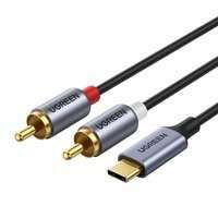 Ugreen Audiokabel USB Typ C (männlich) - 2 RCA (männlich) 1,5 m grau (20193 CM451)