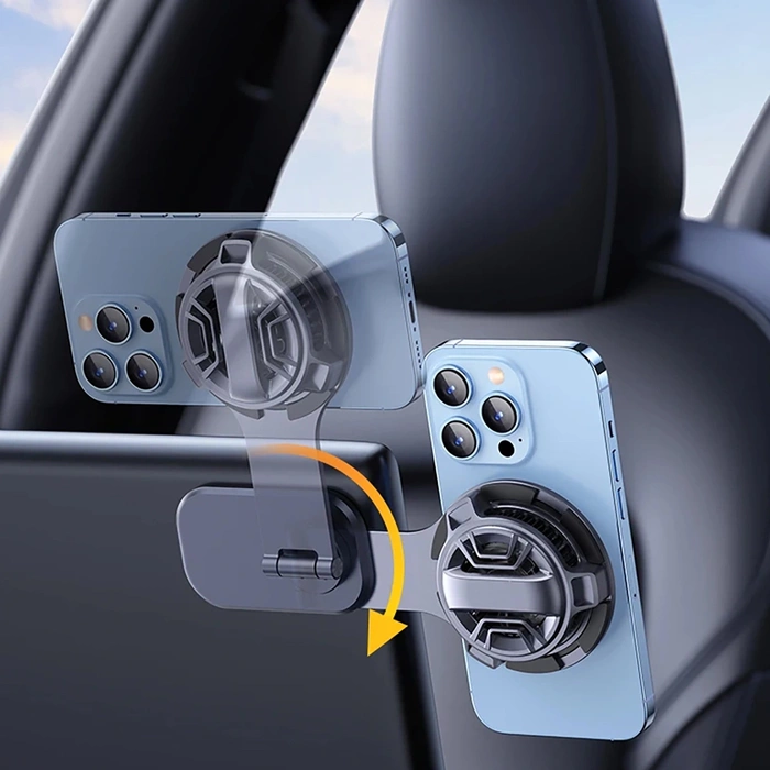 Ugreen CD380 magnetic holder with inductive charger for Tesla car - gray