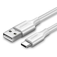 UGREEN USB-C QuickCharge 3.0 Vernickeltes Kabel 0,25m Weiß