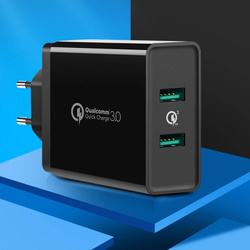 Ugreen Wandladegerät 2xUSB-A 36W QC3.0 schwarz (CD161)