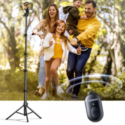 Selfie stick Ugreen LP680 with stand and Bluetooth 1.8m remote control - black