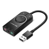 Zewnętrzna karta dźwiękowa USB UGREEN 15cm (czarny) CM129