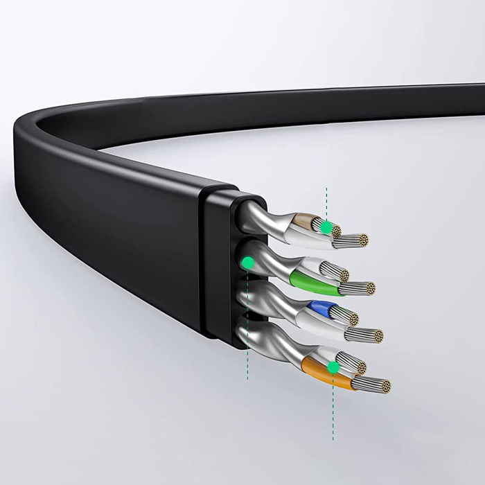 Ugreen Flat LAN Ethernet Cat. 6 2m schwarz (NW102)