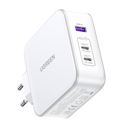 Charger uGREEN 15339 Nexode network cable, 2xUSB-C, USB-A 3.0, PD3.0, QC4.0, GaN, 140W (white) CD289