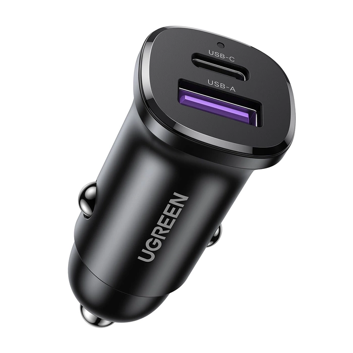 Ugreen EC305 25845 car charger USB-C USB-A 30W - black