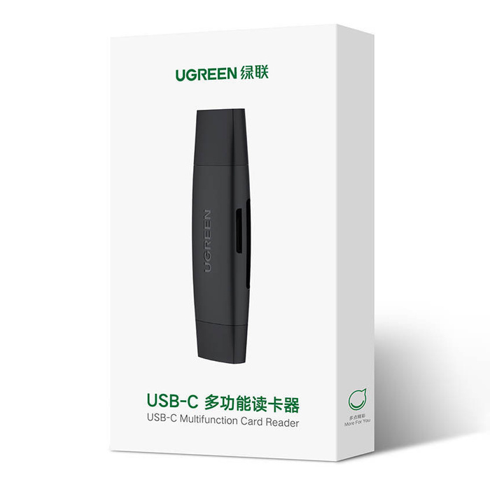 Ugreen adapter SD / micro SD card reader (USB-A / USB-C) black (CM304)