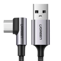 Cable USB to USB-C angled UGREEN US284, 3A , 3m (black)