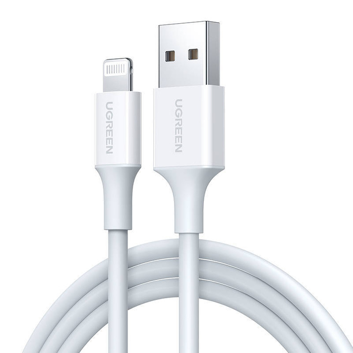 Kabel Lightning do USB UGREEN 2.4A US155, 0.25m (biały)