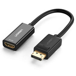 Ugreen przejściówka kabel przewód z DisplayPort (męski) na HDMI (żeński) (jednokierunkowy) 4K 30Hz 12bit czarny (40363)