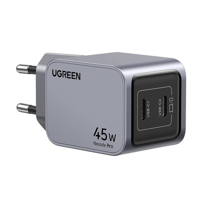 Ładowarka sieciowa 35008 Ugreen Nexode Pro 45W, 2x USB-C (szara)