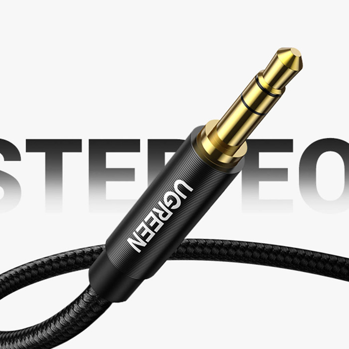 Ugreen kabel audio AUX wtyczka prosta minijack 3,5 mm 1m niebieski (AV112)