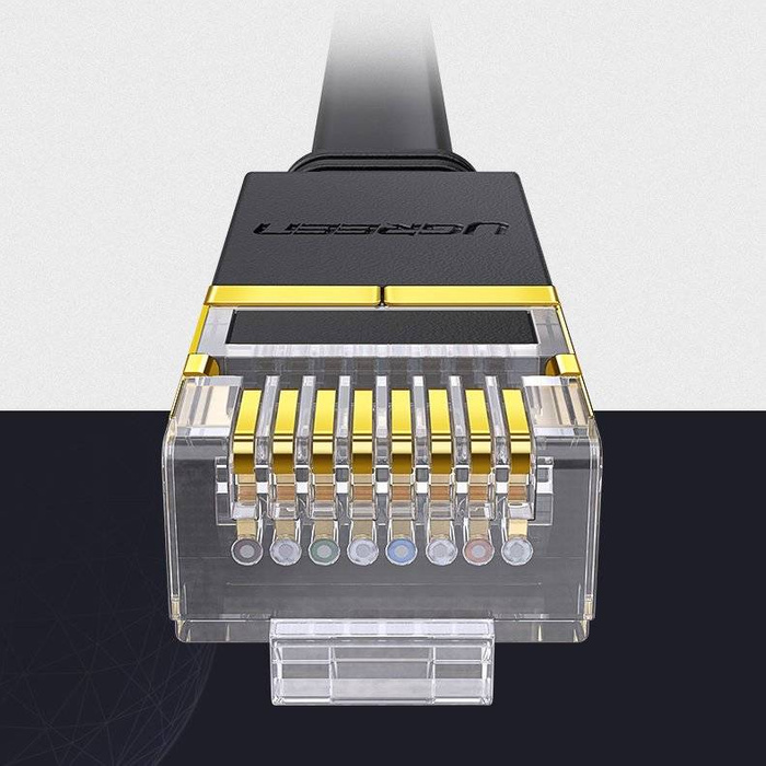 Ugreen Internet Netzwerkkabel Ethernet Patchkabel RJ45 Cat 7 STP LAN 10 Gbps 3m Schwarz (NW106 11262)