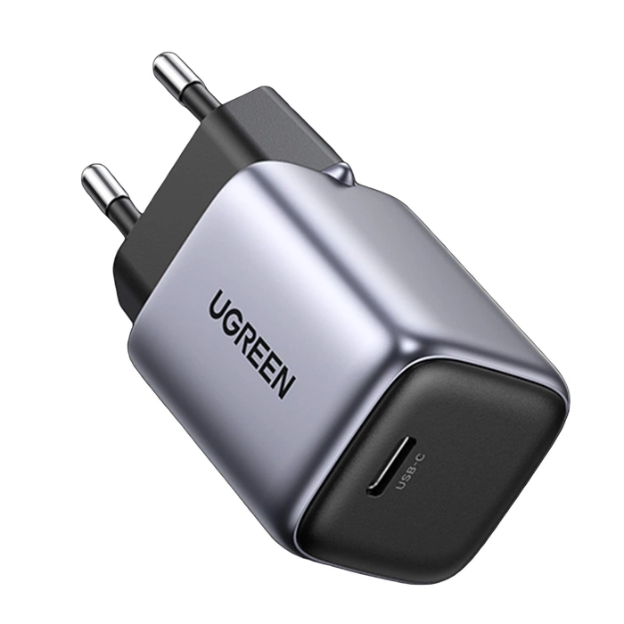 Ugreen Nexode Mini szybka ładowarka sieciowa GaN USB C 30W PD szara (CD319)