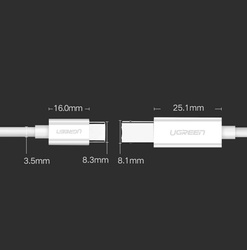 Ugreen Druckerkabel USB-C - USB-B 480Mb/s 1m weiß (US241)