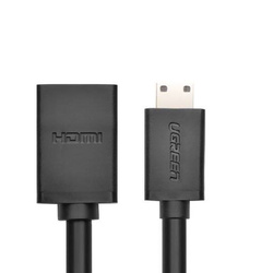 Ugreen kabel adapter przejściówka HDMI (żeński) - mini HDMI (męski) 4K 60 Hz Ethernet HEC ARC audio 32 kanały 22 cm czarny (20137)