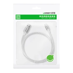 Cable UGREEN USB-A USB-C QuickCharge 3.0 With Aluminum Plug Nickel-plated 2m White